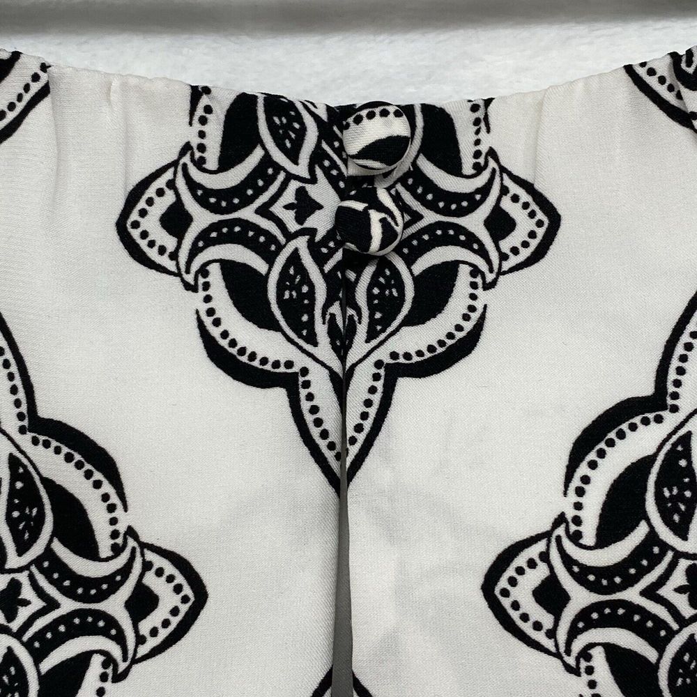 White House Black‎ Market WHBM Top Blouse Womens 0 Purple white black Keyhole - Picture 10 of 11